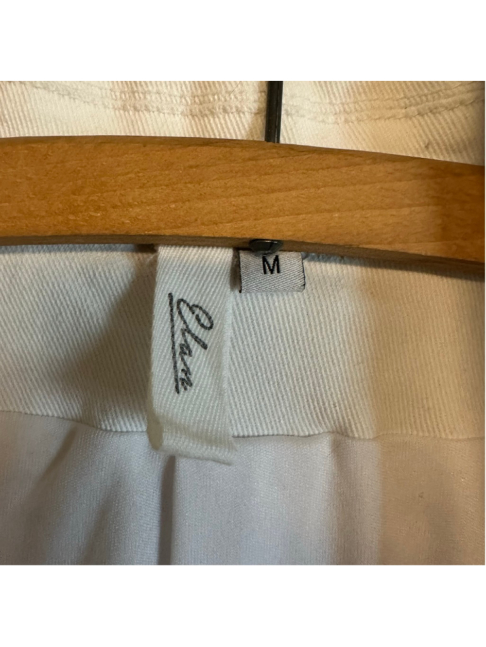 Elan Anthropology White Denim Blazer with Gold Button Size Medium collared - Picture 2 of 10